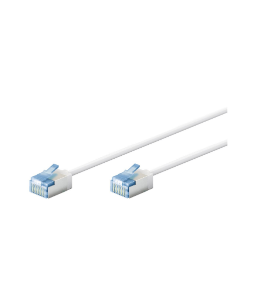 Goobay 74326 Ultra-Flexible CAT 6A Patch Cable, Slim, U/FTP, 0.15 m, White | Goobay