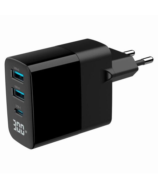 CHARGER USB 30W 3PORT/TA-UC-PDQC30LCD-BK-02 GEMBIRD