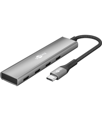Goobay Slim 4-Port USB Hub, USB-C to USB-C, 5 Gbit/s
