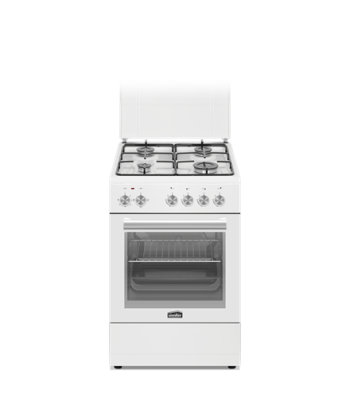 Плита Simfer, 4403SERBB, Hob type Gas, Oven type Electric, White, Width 50 cm, Electronic ignition, Depth 55 cm, 48 L