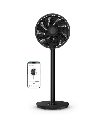 Duux Fan, Whisper Flex 2, Stand Fan, 2-21.5 W, Diameter 34 cm, Number of speeds 30, Oscillation, Remote control, Black