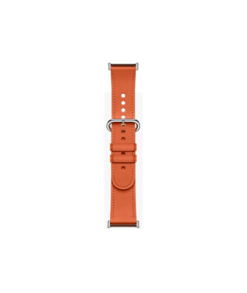 Xiaomi, Leather Quick Release Strap, Coral orange, Stainless steel/Calf leather, Fits wrists 135-205 mm