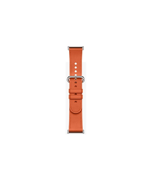 Xiaomi, Leather Quick Release Strap, Coral orange, Stainless steel/Calf leather, Fits wrists 135-205 mm