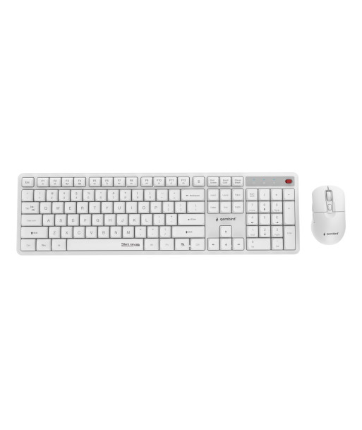 KEYBOARD +MOUSE WRL ENG/WHITE KBS-WMS-01-W GEMBIRD