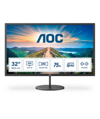LCD Monitor AOC Q32V4 31.5" Business Panel IPS 2560x1440 16:9 75Hz Matte 4 ms Speakers Tilt Colour Black Q32V4