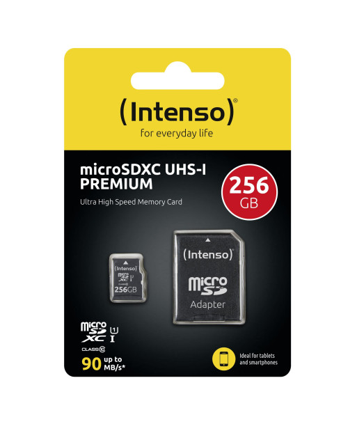 MEMORY MICRO SDXC 256GB UHS-I/W/ADAPTER 3423492 INTENSO