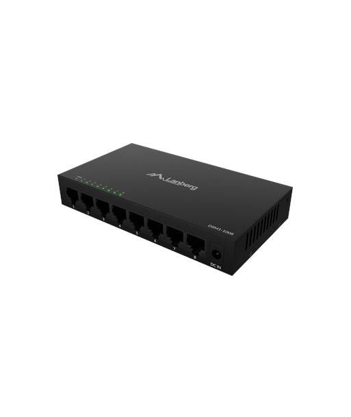 Lanberg Switch 8x1GB/s Unmanagment Gigabit Ethernet Desktop 12V metal case | DSM1-1008