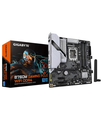Mainboard GIGABYTE B760M GAMING PLUS WIFI DDR4 (REV. 1.1) Intel B760 LGA 1700 micro ATX RAM DDR4-SDRAM 4xSlots Wi-Fi Yes
