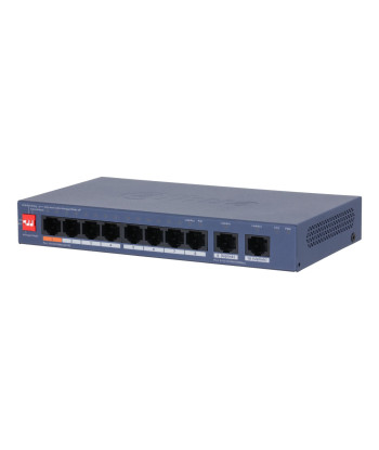 Switch DAHUA DH-CS4010-8ET2GT-60 Switch layer L2 8xRJ-45 ports RJ-45 Ports Type Fast Ethernet (10/100) 2xGigabit Ethernet