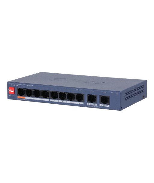 Switch DAHUA DH-CS4010-8ET2GT-60 Switch layer L2 8xRJ-45 ports RJ-45 Ports Type Fast Ethernet (10/100) 2xGigabit Ethernet