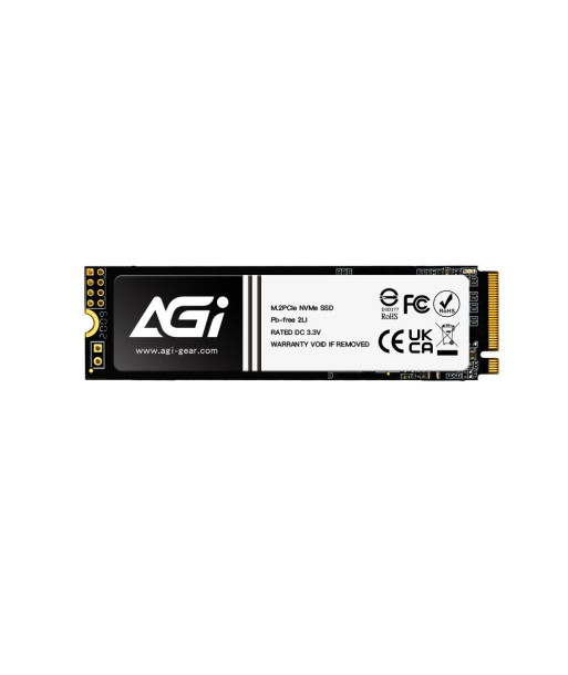 SSD AGI 300xTBW rating MTBF 1600000 h Read speed 3000 MB/s Write speed 1400 MB/s NVMe Yes PCI Express 3.0 M.2 512 GB