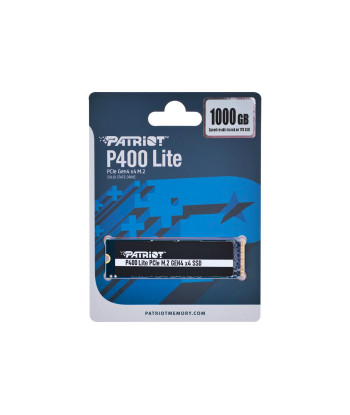 SSD PATRIOT P400 Lite 1TB M.2 PCIE NVMe Write speed 2700 MBytes/sec Read speed 3500 MBytes/sec 3.8mm P400LP1KGM28H