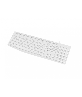 Natec, Keyboard, Nautilus NKL-1951, Keyboard, Wired, US, White