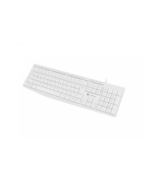 Natec, Keyboard, Nautilus NKL-1951, Keyboard, Wired, US, White