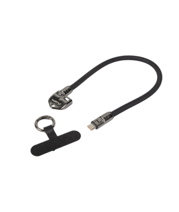 Lanberg USB-C M/M Lanyard/Keychain Cable, 0.3 m, 240 W | CA-CMCM-10LN-0003-BK