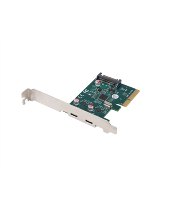 Lanberg PCI-Express X1 Card to 2X USB-C 3.2 GEN 2X1 Low profile | PCE-UC3-002