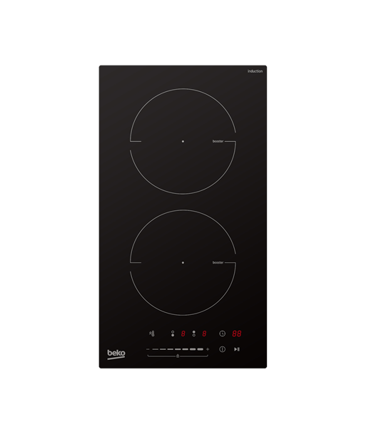 Pliidiplaat BEKO, HDI32400TO, Induction, Number of burners/cooking zones 2, Touch control, Timer, Black