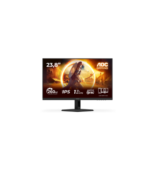 AOC 24G4ZRE, 24", Fast IPS, FHD, 16:9, 240 Hz, 1 ms, 1920 x 1080 pixels, 300 cd/m², HDMI ports quantity 2, Black