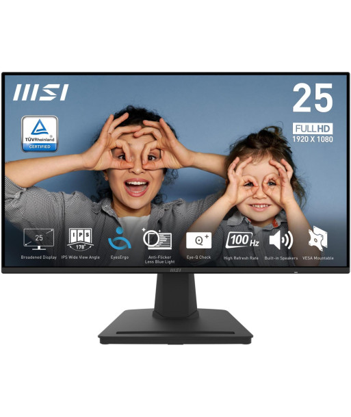 LCD Monitor MSI PRO MP252 24.5" Panel IPS 1920x1080 16:9 100Hz Matte 1 ms Speakers Tilt Colour Black PROMP252