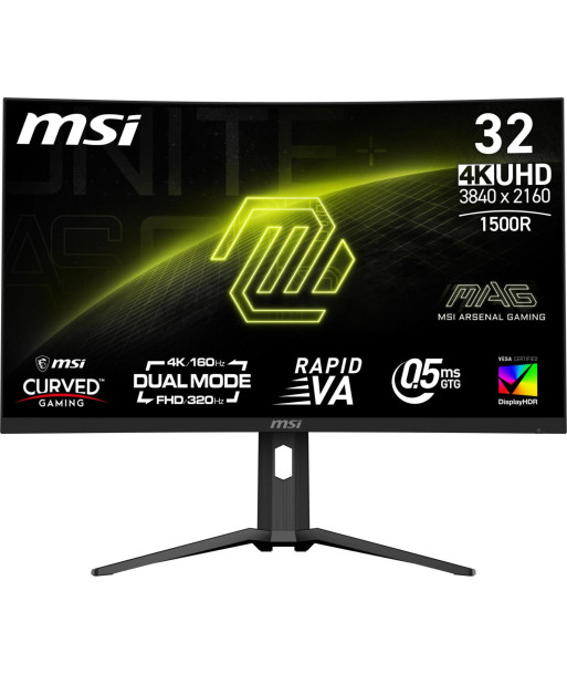 LCD Monitor MSI MAG 321CUPDF 31.5" Gaming/Curved/4K Panel VA 3840x2160 16:9 160 Hz 0.5 ms MAG321CUPDF