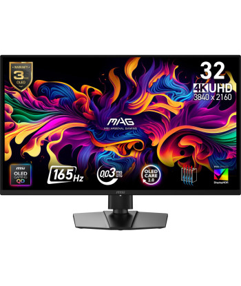 Monitor MSI 31.5" 3840 x 2160 pixels 4K Ultra HD Native aspect ratio 16:9 QD-OLED Flat MAG322UPQD-OLEDE16