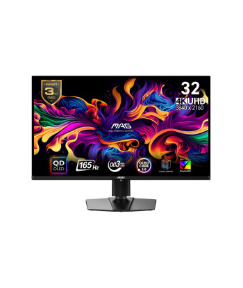 Monitor MSI 31.5" Gaming Panel QD-OLED 3840x2160 16:9 165Hz 0.03 ms Swivel Pivot Height adjustable Tilt Colour Black