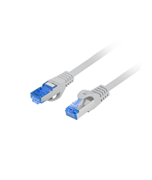 Lanberg, Patch cable - CAT 6a, RJ-45 - male, RJ-45 - male, RJ-45, 2 m, Grey, RAL 7035