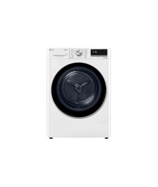 Сушилка LG, RH80V9AV3N, Energy efficiency class C, Front loading, 8 kg, LED, Depth 69 cm, Wi-Fi, White
