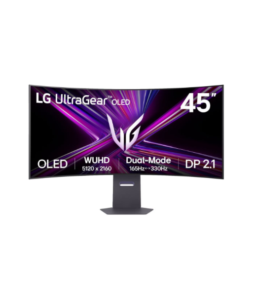 LG 45GX950A-B UltraGear™ 45" OLED WUHD Curved 5120x2160/21:9/0.03ms/275cd/m2/DisplayPort HDMI Headphone Out | LG
