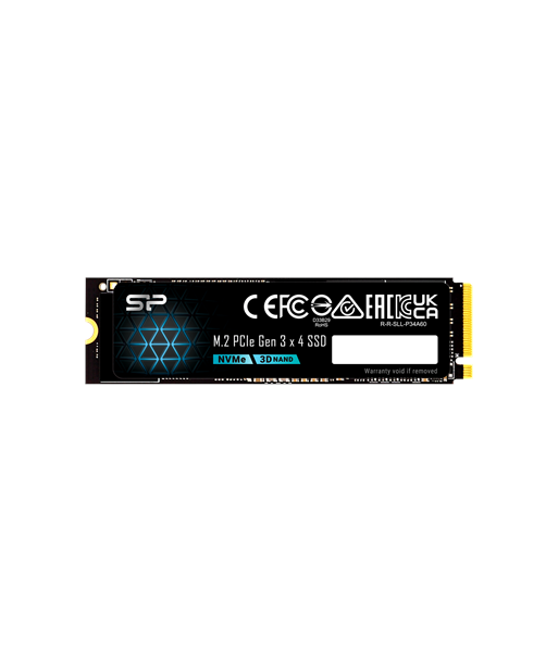 Silicon Power SP P34A60, 128 GB, Solid-state drive interface M.2 PCIe Gen 3x4, Read speed 1800 MB/s, Write speed 600 MB/s