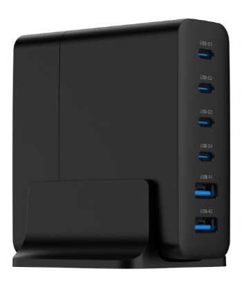 CHARGER USB UNIVERSAL 6P 75W/TA-UC-2A4C-PD75-01-BK GEMBIRD