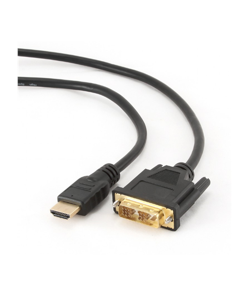 Gembird, HDMI to DVI cable (Single Link), HDMI 19pin male, DVI 18+1pin male, HDMI to DVI-D, 0.5 m