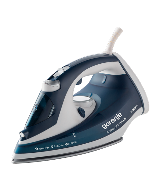 Gorenje, Steam Iron, SIH2200TQC, Steam Iron, 2200 W, Water tank capacity 300 ml, Continuous steam 30 g/min, Steam boost