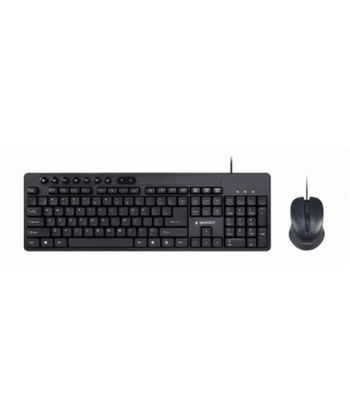 Gembird, Multimedia desktop set, KBS-UM-04, Keyboard and Mouse Set, Wired, Mouse included, US, Black