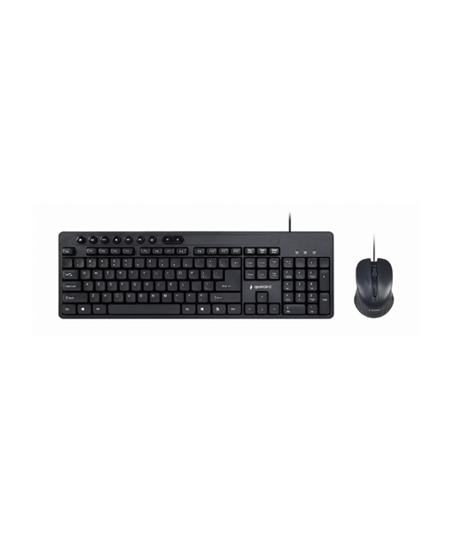 Gembird, Multimedia desktop set, KBS-UM-04, Keyboard and Mouse Set, Wired, Mouse included, US, Black