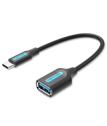 CABLE USB3.1C MALE TO A FEMALE/0.15M BLACK CCVBB VENTION