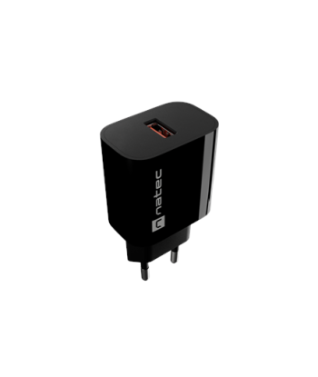 Natec Ribera USB Charger 1X USB-A 18W, Black