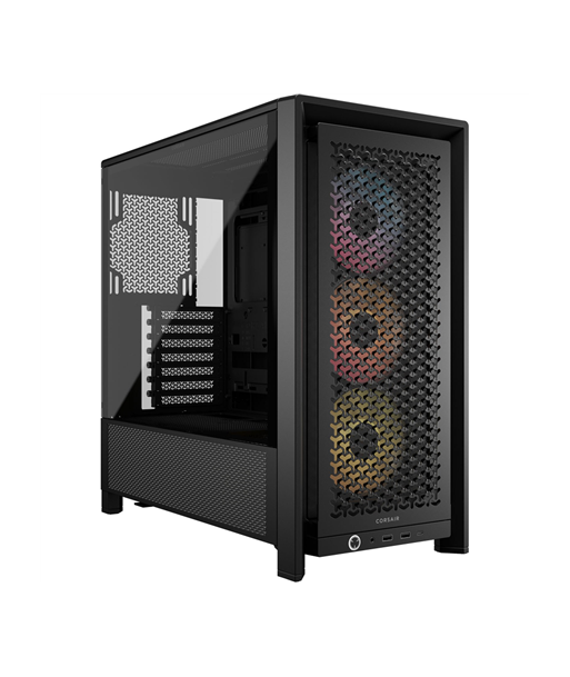 Corsair PC Case, Frame 4000D RS ARGB Modular, Black, Mid-Tower