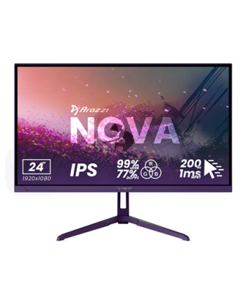 Arozzi, Nova, 24", IPS, FHD, 16:9, 200 Hz, 1 ms, 1920 x 1080 pixels, 300 cd/m², HDMI ports quantity 1, Purple