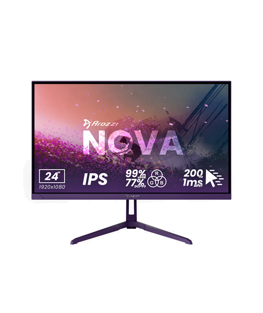 Arozzi, Nova, 24", IPS, FHD, 16:9, 200 Hz, 1 ms, 1920 x 1080 pixels, 300 cd/m², HDMI ports quantity 1, Purple