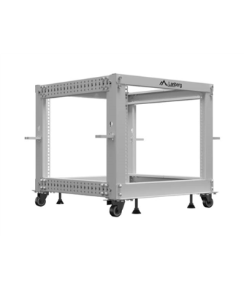 Lanberg Open Rack 19" 9U, adjustable, OR01-6109-S, 65.7 x 60 x 57.7 cm, Gray