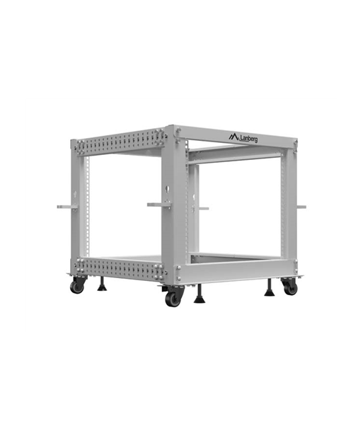 Lanberg Open Rack 19" 9U, adjustable, OR01-6109-S, 65.7 x 60 x 57.7 cm, Gray