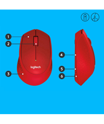 Беспроводная мышь M330/SILENT RED 910-004911 LOGITECH