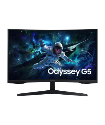 LCD Monitor SAMSUNG Odyssey G5 32" Gaming/Curved Height adjustable Matte Panel VA 2560x1440 16:9 165 Hz 1 ms Colour Black