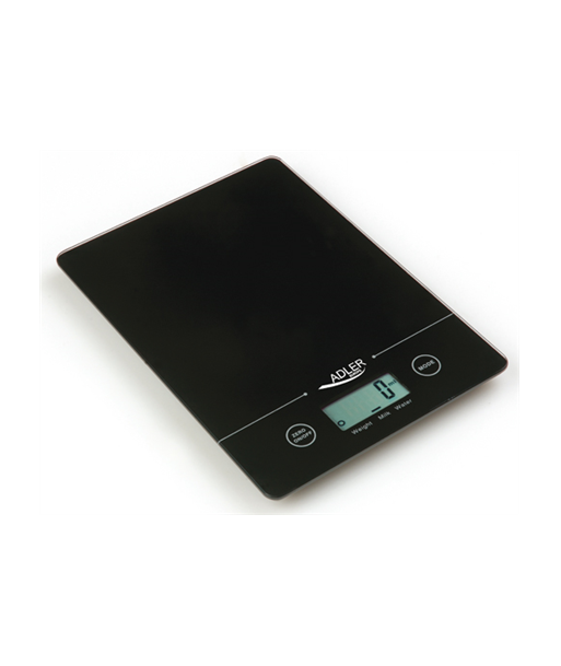 Кухонные весы Adler, s, Adler AD 3138, Maximum weight (capacity) 5 kg, Graduation 1 g, Display type LCD, Black
