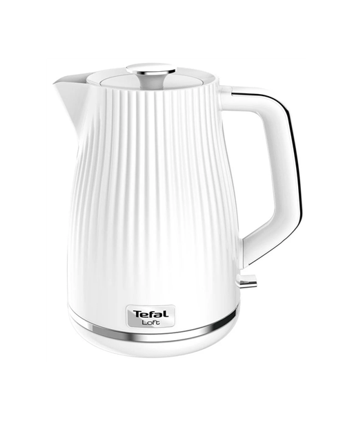 TEFAL, Electric Kettle, KO250130, Electric, 2400 W, 1.7 L, Plastic, 360° rotational base, White