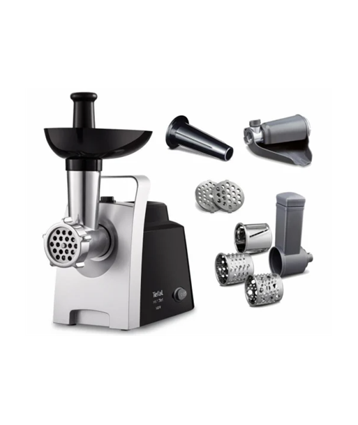 Hakklihamasin TEFAL, NE109838, Stainless Steel/Black, 1400 W, Number of speeds 1, Throughput (kg/min) 1.7