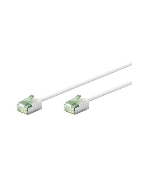 Goobay 74357 Ultra-Flexible CAT 8.1 Patch Cable, Slim, U/FTP, 0.15 m, White | Goobay