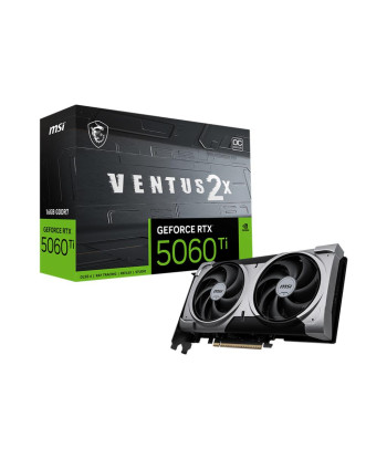Videokaart MSI NVIDIA GeForce RTX 5060 Ti 16 GB GDDR7 128 bit PCIE 5.0 16x Dual Slot Fansink 5060TI16GVENTUS2XOCPLUS