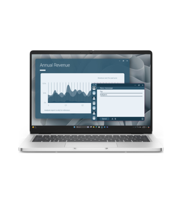 Dell Pro 14 PC14255, 14", IPS, FHD+, 1920 x 1200 pixels, Anti-glare, AMD Ryzen AI 7, 350, 16 GB, DDR5, Solid-state drive